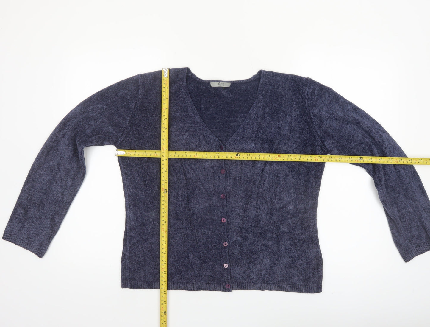 Marks and Spencer Womens Light Navy V-Neck Cardigan Size 16