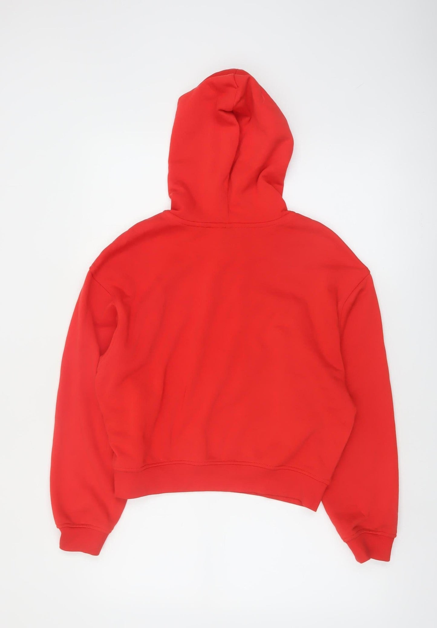 H&M Divided Women Red Pullover Hoodie Size S Cotton Fleece Casual