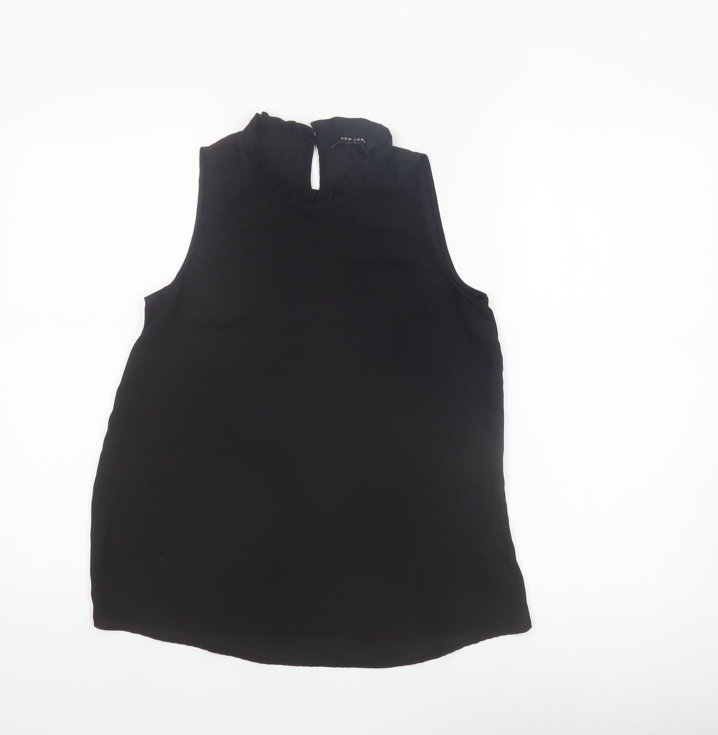 New Look Women's Black High Neck Sleeveless Blouse Size 6