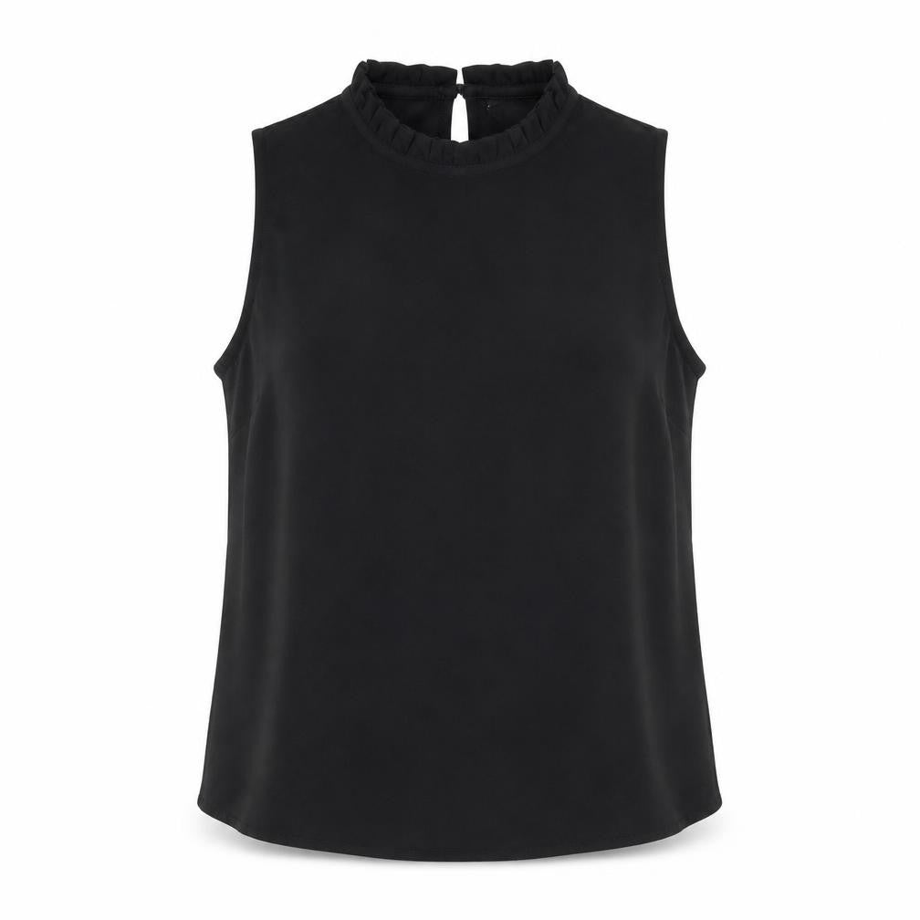 New Look Women's Black High Neck Sleeveless Blouse Size 6