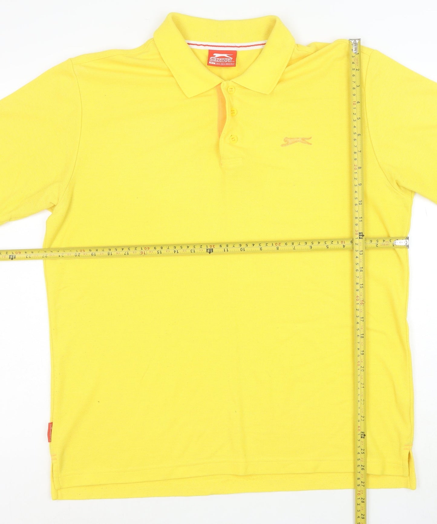 Slazenger Men's Yellow Short Sleeve Polo Shirt XL