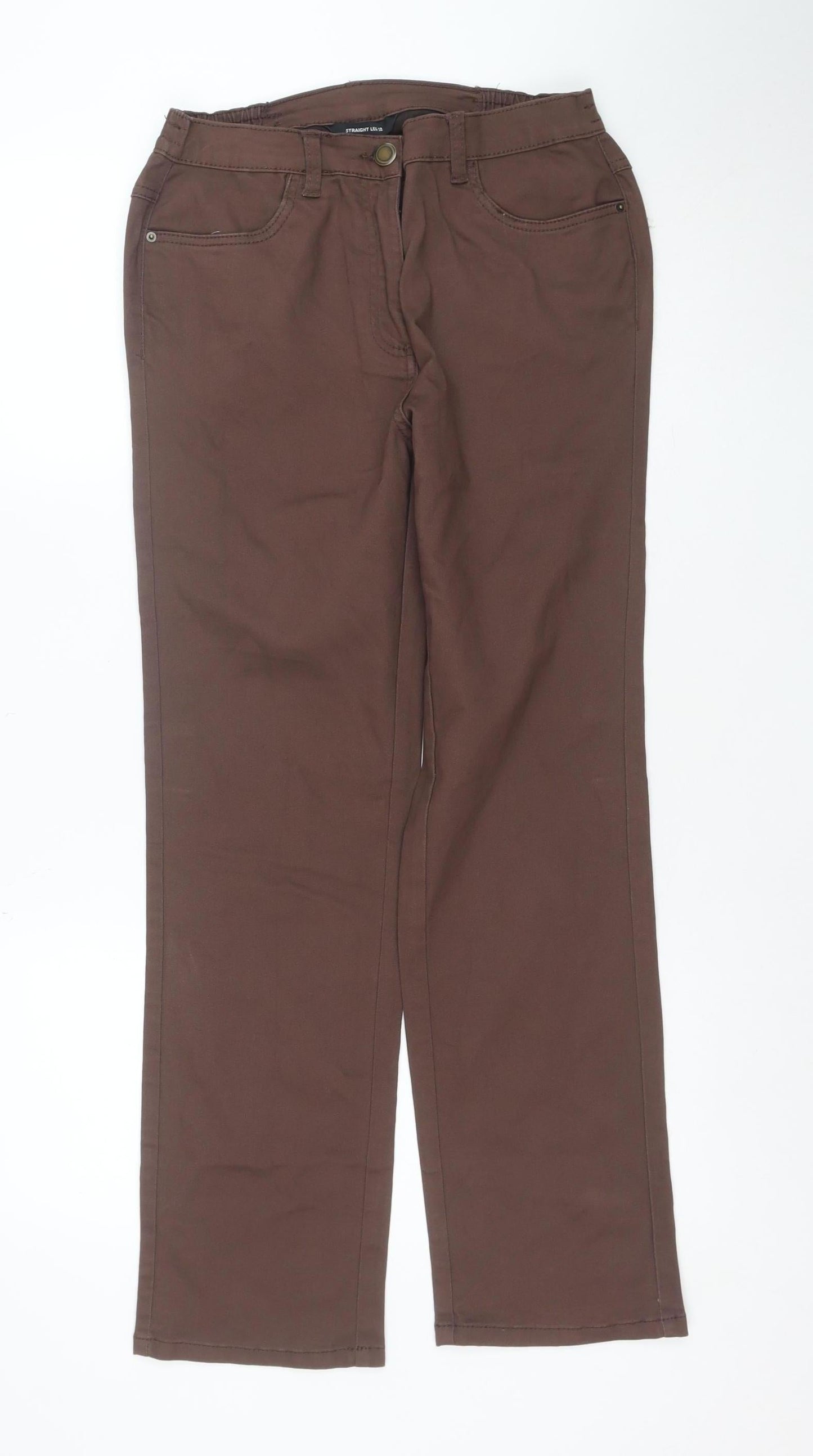 Bonmarche Women Brown Size 12 Straight Leg Jeans