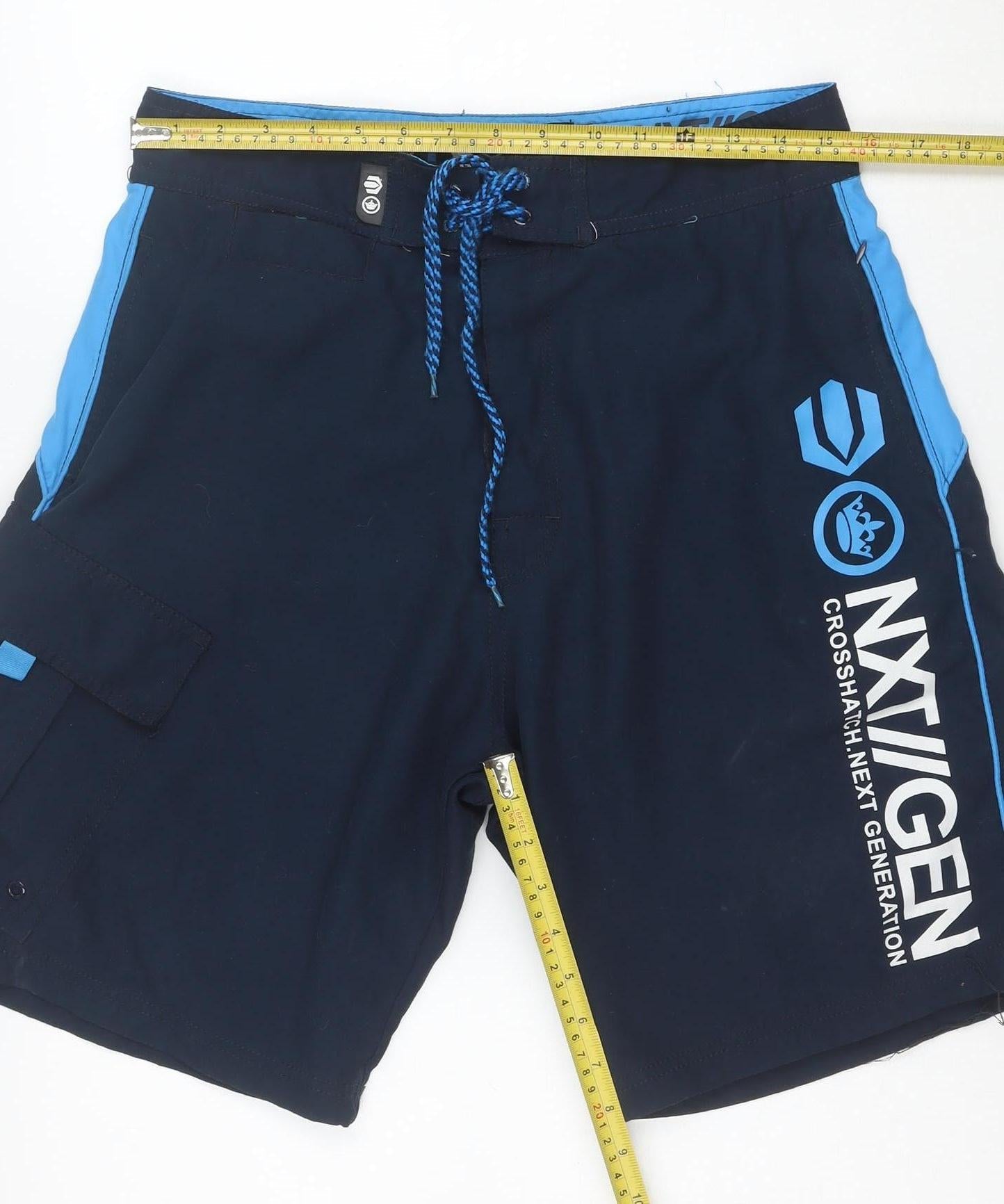 Crosshatch NXT GEN Men's Blue Swim Shorts Medium Board Shorts