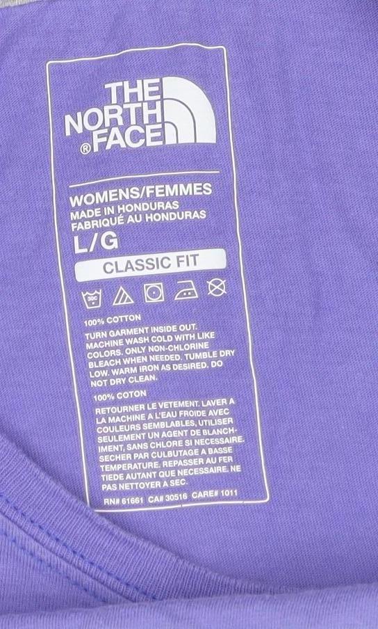 The North Face Women's Purple Classic Fit Cotton T-Shirt Size L