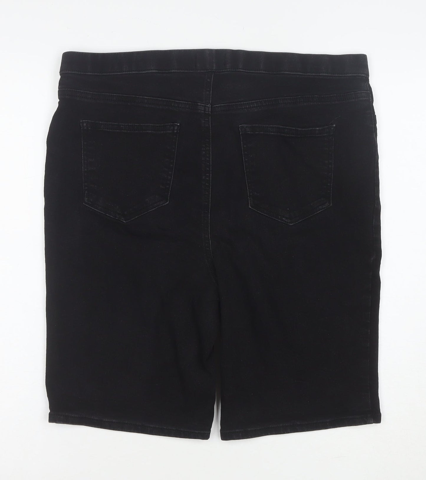 Papaya Denim Womens Black Size 16 Bermuda Shorts Stretch Cotton Blend