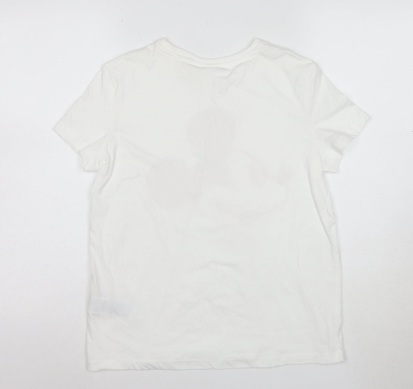 Disney Women’s White Mickey Mouse Short Sleeve Cotton T-Shirt S