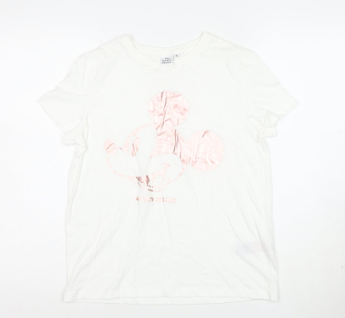 Additional view of Disney Women’s White Mickey Mouse Short Sleeve Cotton T-Shirt S