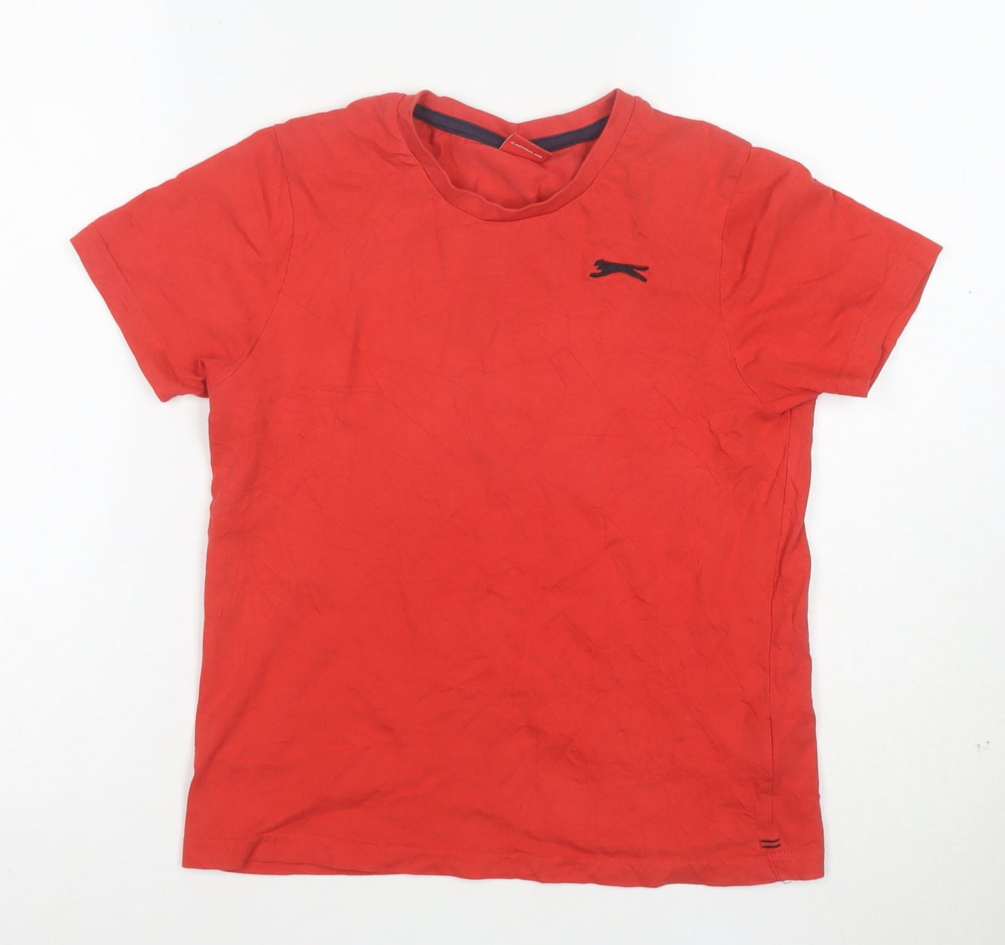 Slazenger Boys Red Short Sleeve Crew Neck Cotton T-Shirt 9-10 Years