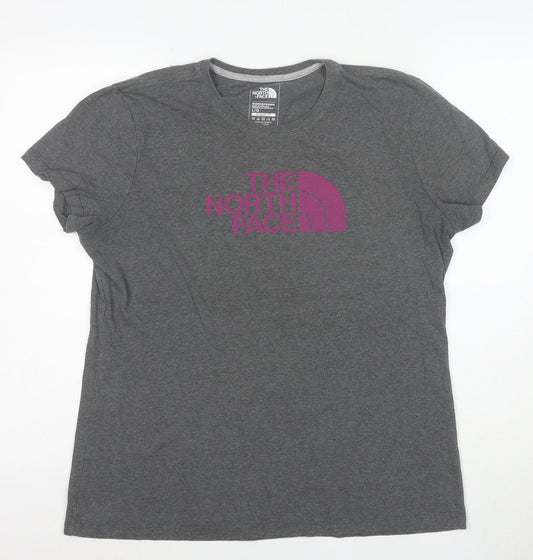 The North Face Womens Grey Classic Fit Short Sleeve T-Shirt L