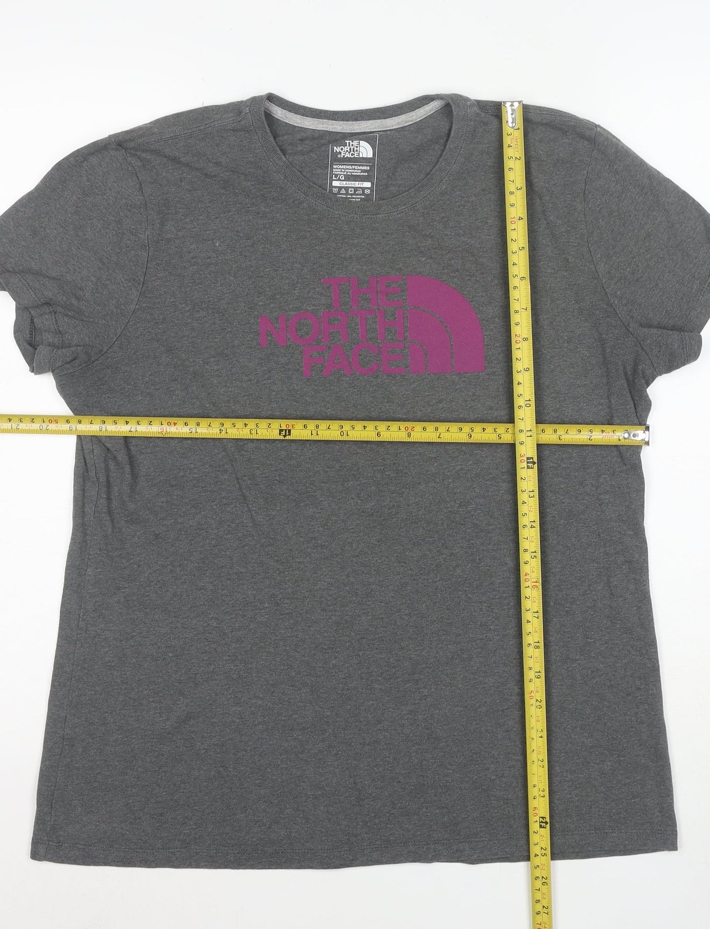 The North Face Womens Grey Classic Fit Short Sleeve T-Shirt L