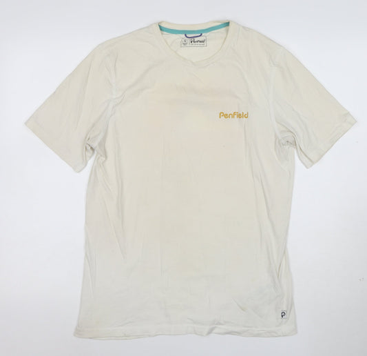 Penfield Men's Beige Graphic Print Cotton T-Shirt Size S