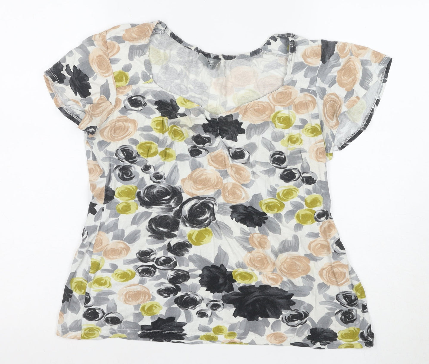 Wallis Women's Multicoloured Floral Viscose T-Shirt Size 14