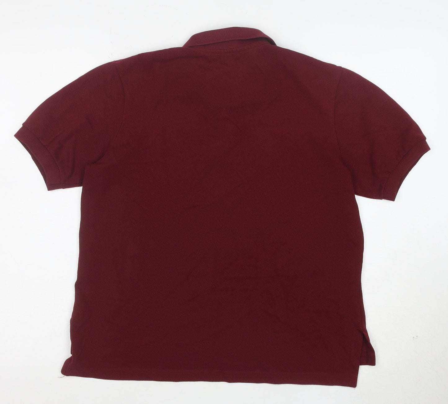 Lands’ End Women’s Red Polo Shirt Size S 100% Cotton Classic Fit
