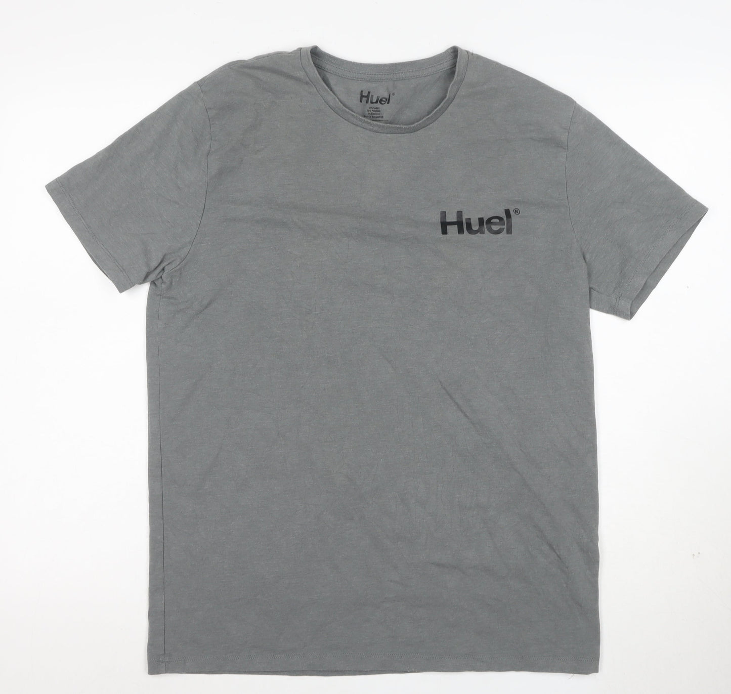 Huel Men's Grey XL Crew Neck Short Sleeve T-Shirt
