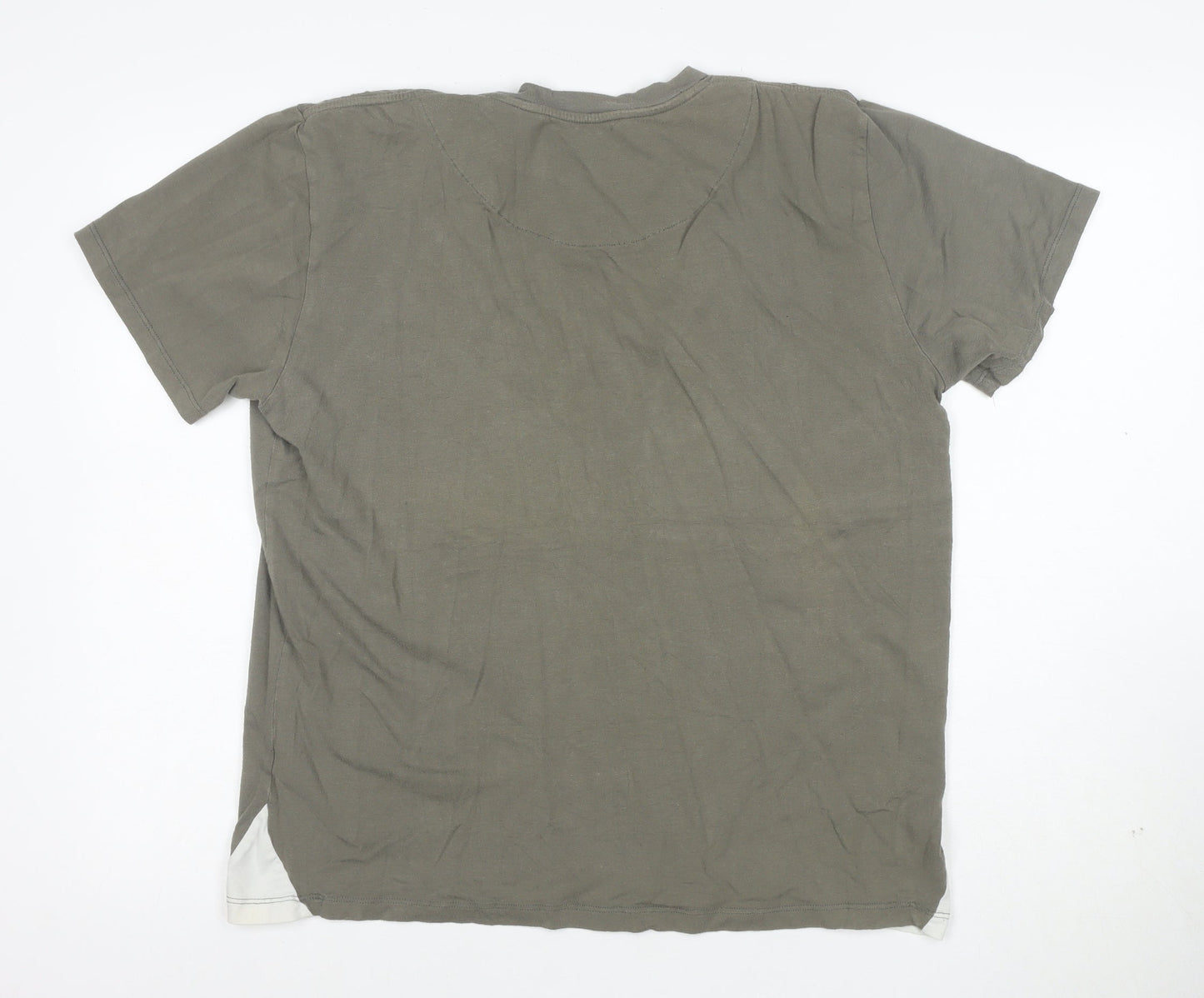 BAM Men's Khaki Bamboo Cotton Crew Neck Short Sleeve T-Shirt XL