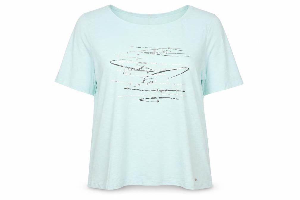 Betty Barclay Women's Blue Cotton Studded T-Shirt Size 20