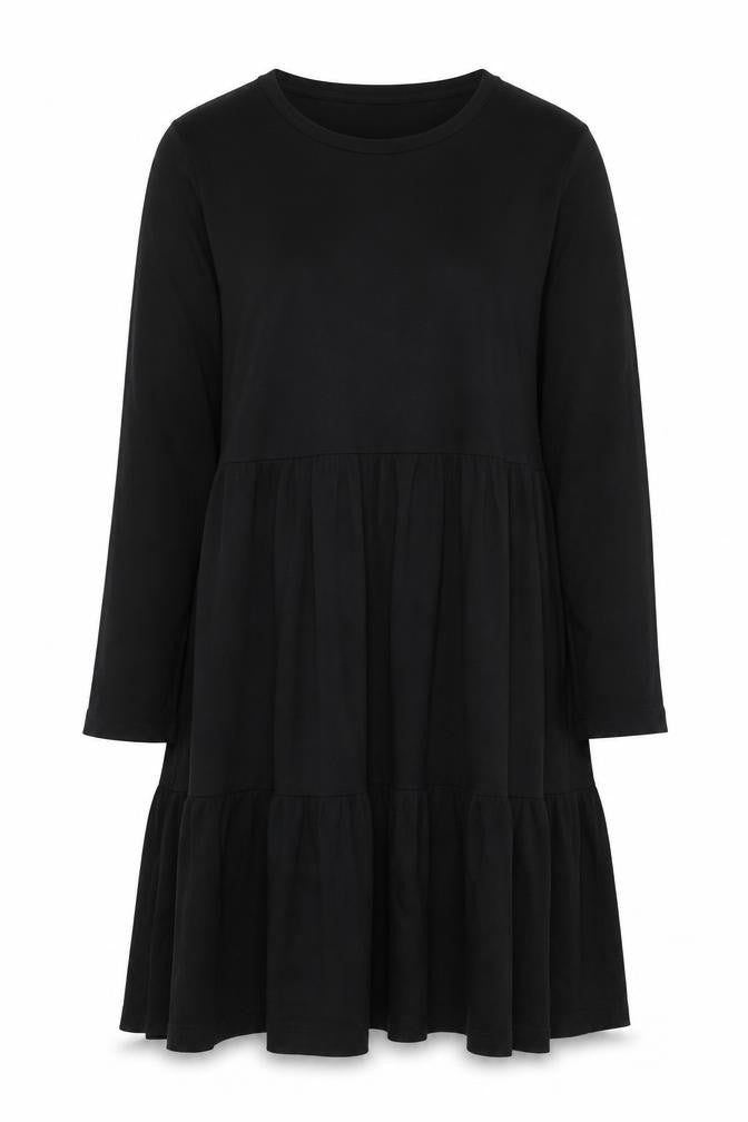Front view of Red Herring Women’s Black, size UK 14, Fit & Flare Dress