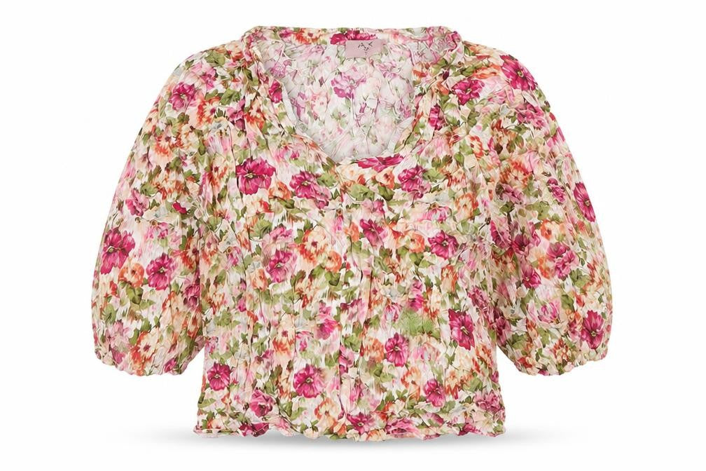 AX Paris Women’s Multicoloured Floral Chiffon Blouse Size 12