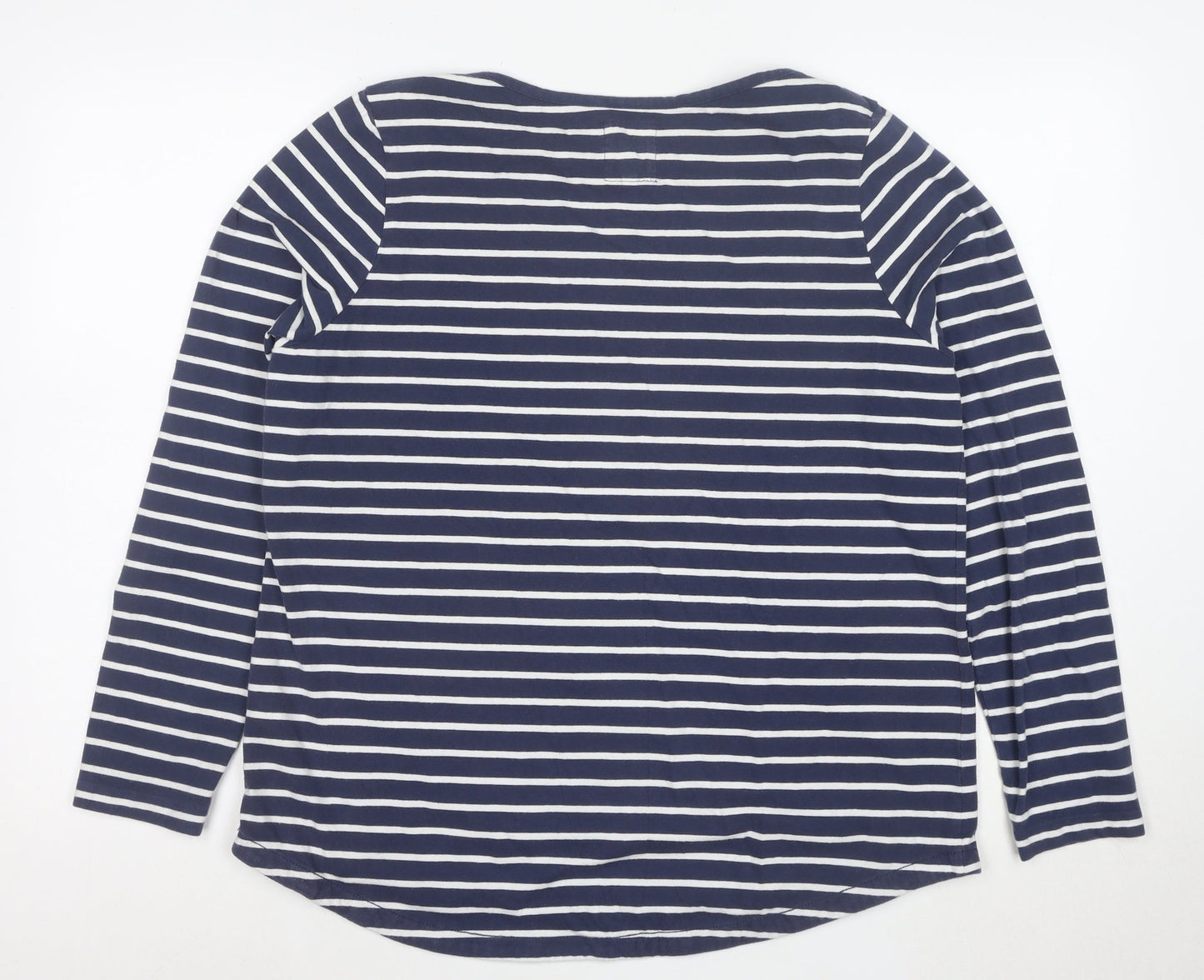 Fat Face Women’s Blue Striped Long Sleeve Breton T-Shirt Size 16