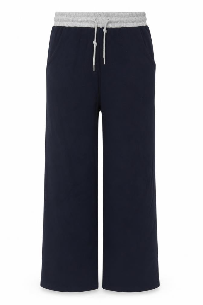 Pink Vanilla Womens Blue Jogger Trousers Size M Elastic Waist Cotton