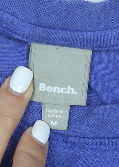 Bench Womens Blue Basic Short Sleeve Crew Neck T-Shirt M