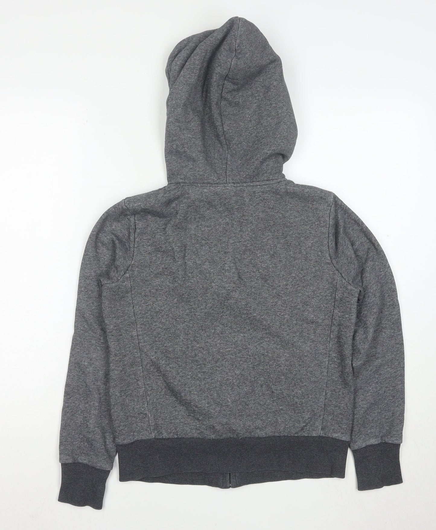 UNIQLO Women's Grey Full Zip Hoodie Small Fleece Lined Casual