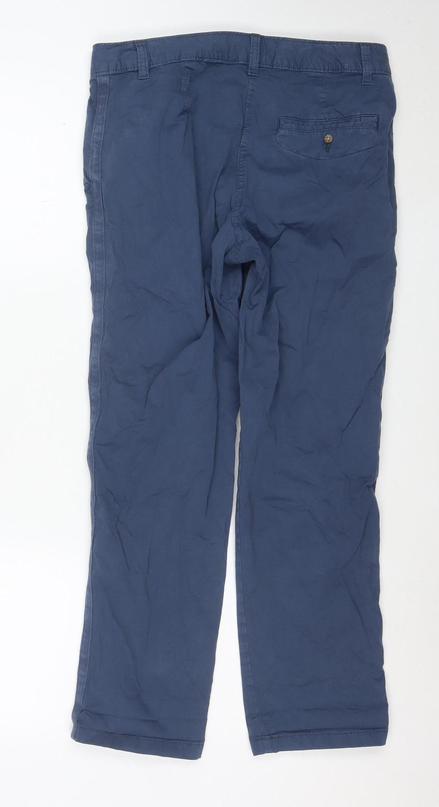 Marks and Spencer Women's Blue Size 10 Chino Trousers