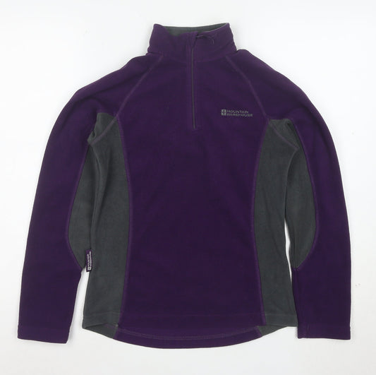 Mountain Warehouse Womens Purple Fleece Pullover Size UK 6 Outdoor Layer