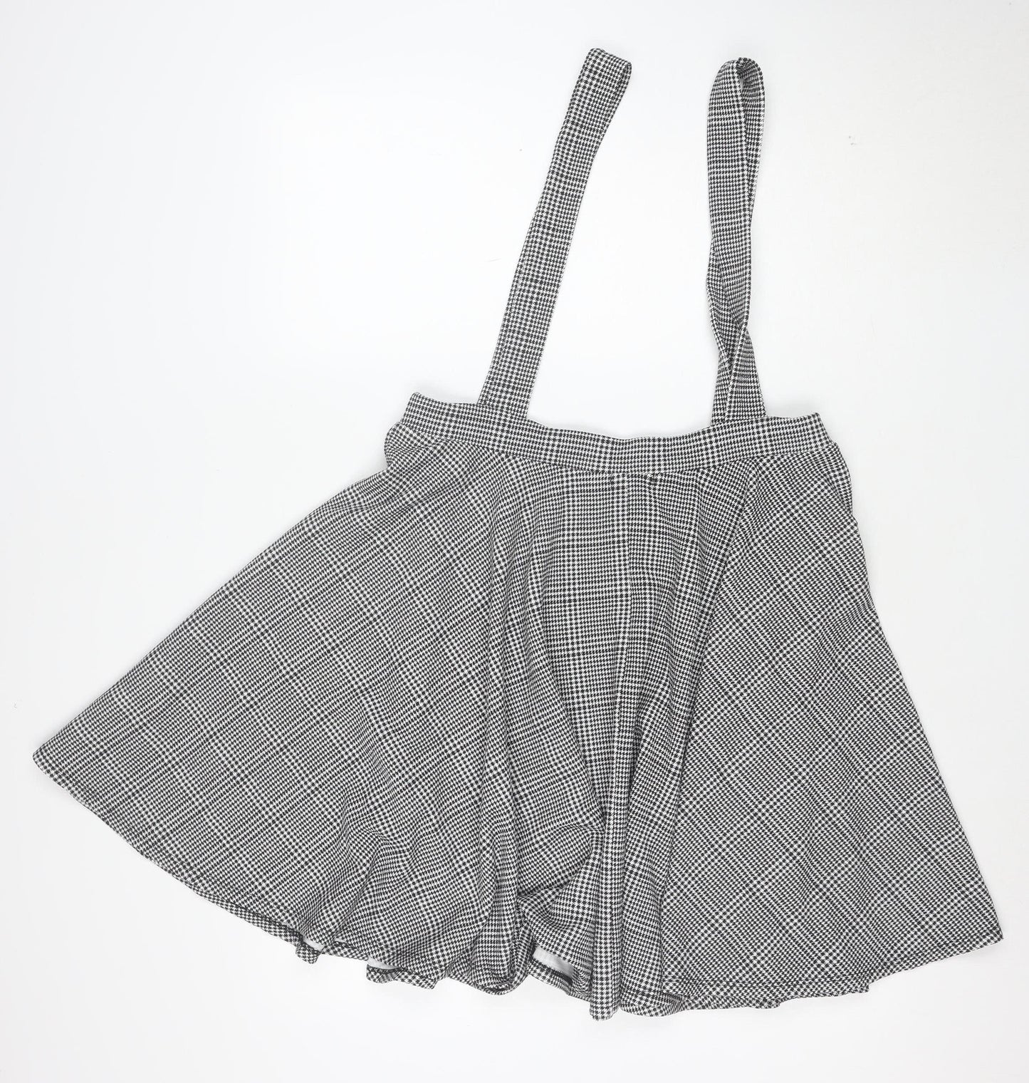 Boohoo Women's Black Check Wrap Skirt Size 16 Stretch Jersey