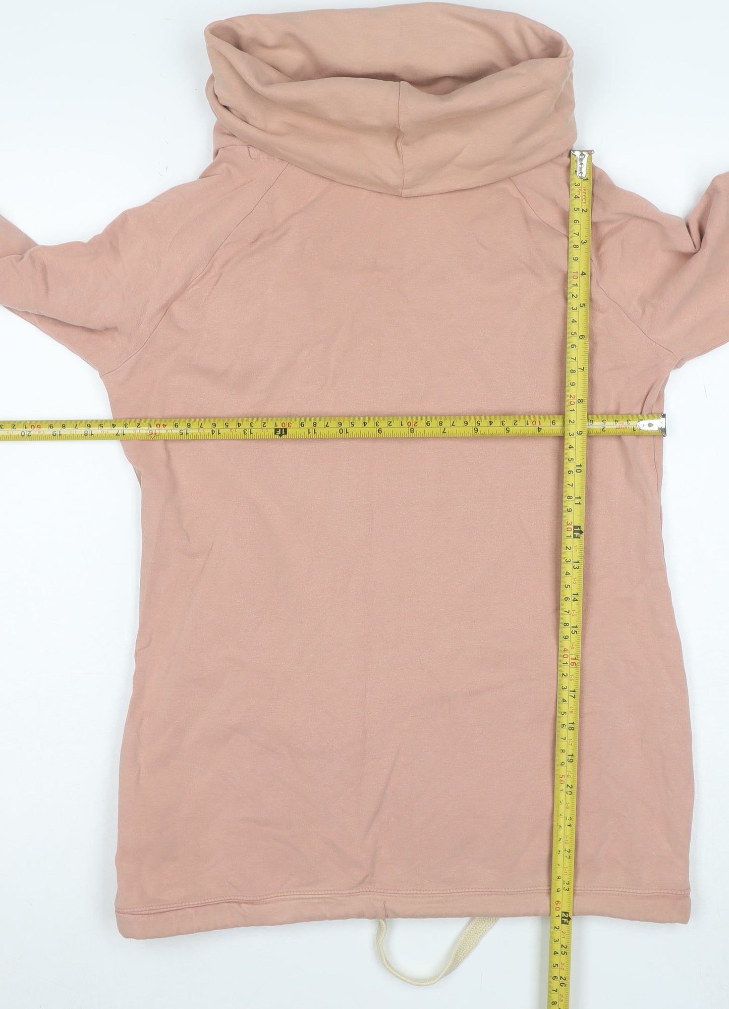 Next Women Pink Long Sleeve Cowl Neck Pullover Hoodie Size 10