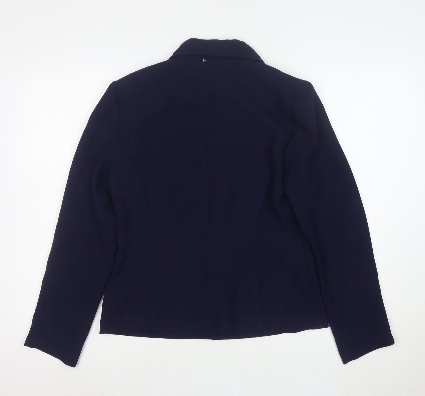 Perceptions Women's Blue Size 8 Shawl Lapel Single-Breasted Suit Jacket
