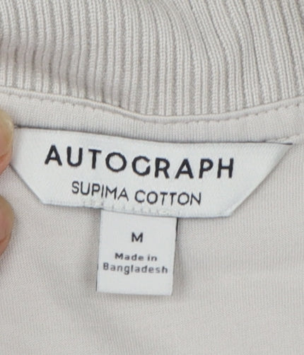 Marks and Spencer Autograph Men's Beige Short Sleeve Button-Up Shirt Size M