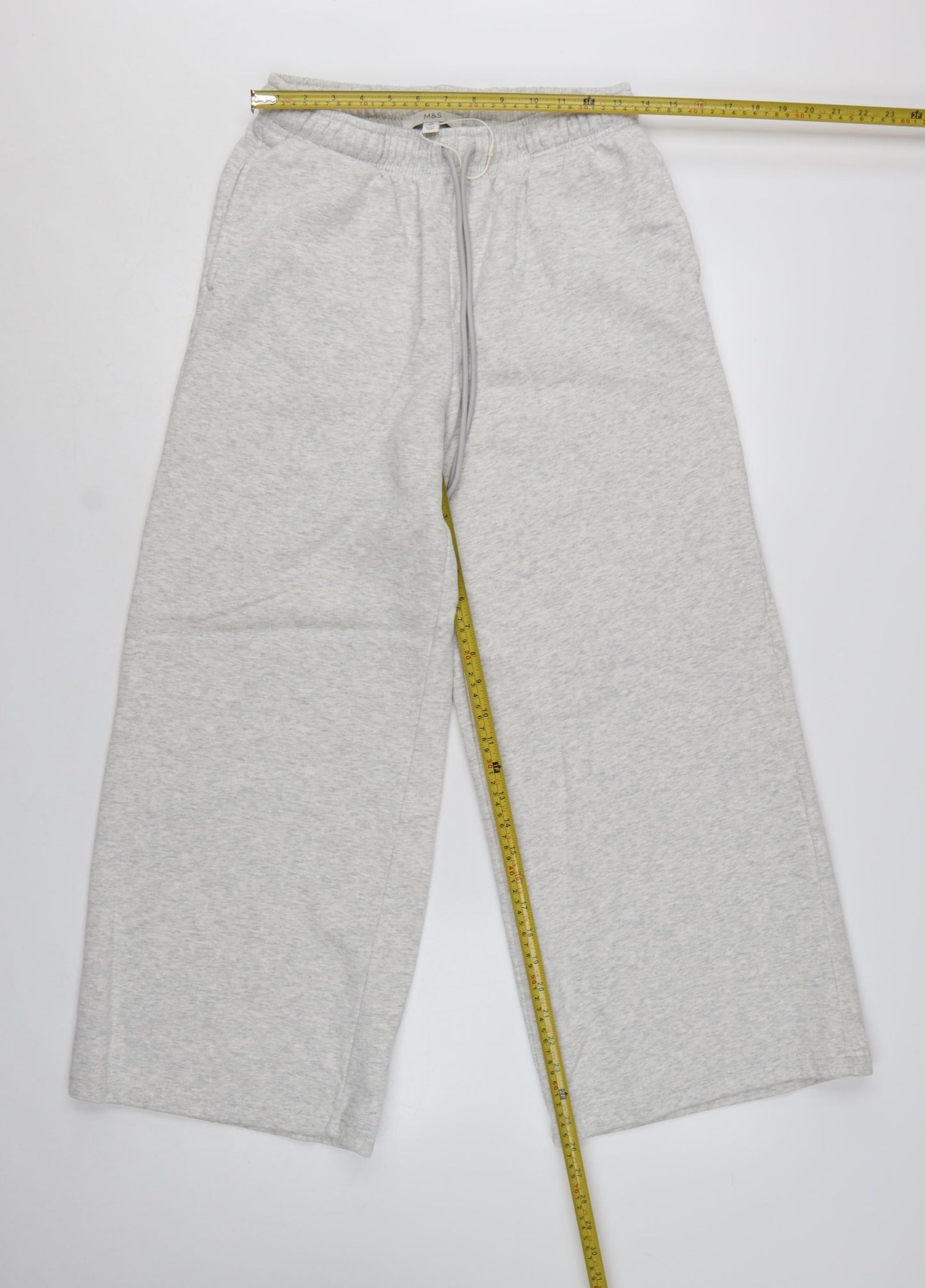 Marks and Spencer Women's Grey Size 12 Wide-Leg Sweatpants