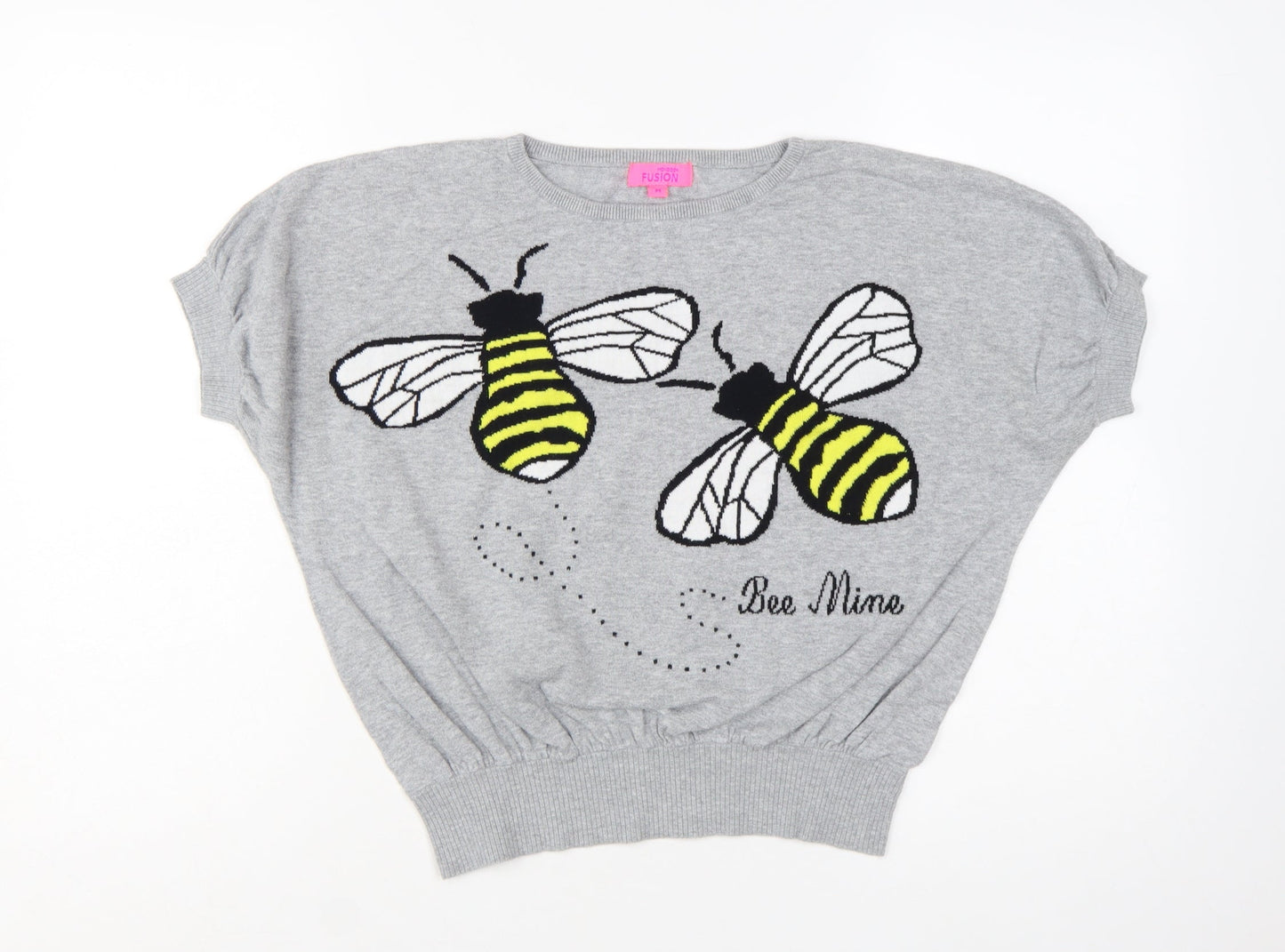 Monsoon Women’s Grey Bee Mine Cotton Jumper Size M