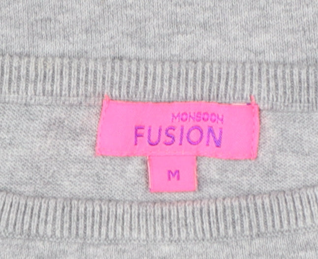 Monsoon Women’s Grey Bee Mine Cotton Jumper Size M