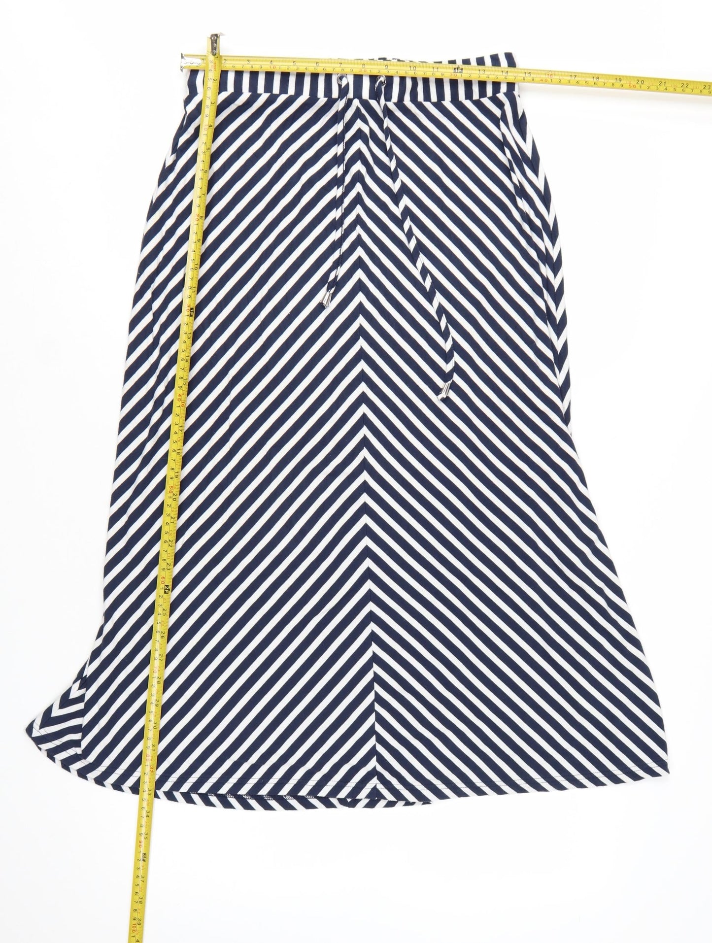 Joules Women’s Blue White Striped A-Line Skirt Size 12 Cotton