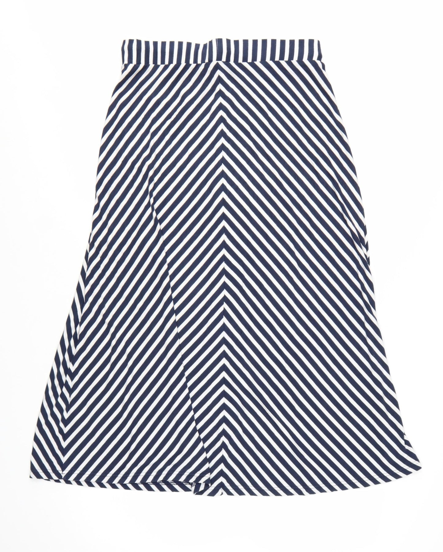 Joules Women’s Blue White Striped A-Line Skirt Size 12 Cotton