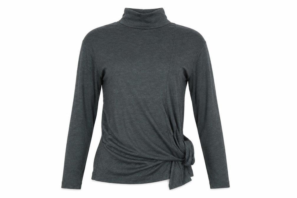 Great Plains Women’s Grey Roll Neck Tie Pullover Jumper XS