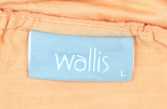 Wallis Womens Orange Off Shoulder Embroidered Camisole Blouse Size L
