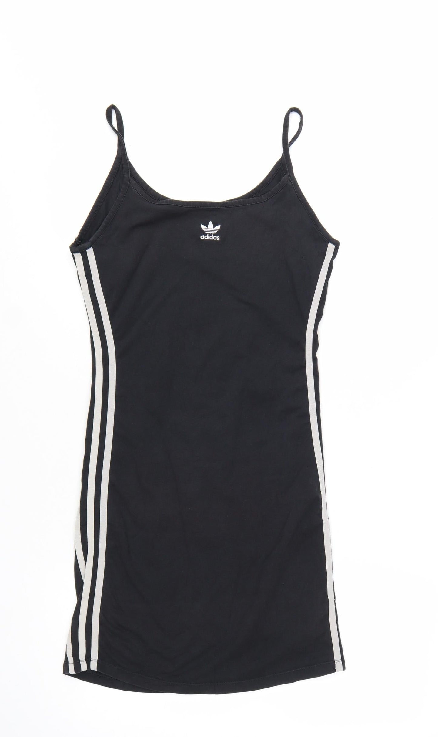 Adidas Womens Black Size 10 Slip Dress Strappy Logo Sports Casual