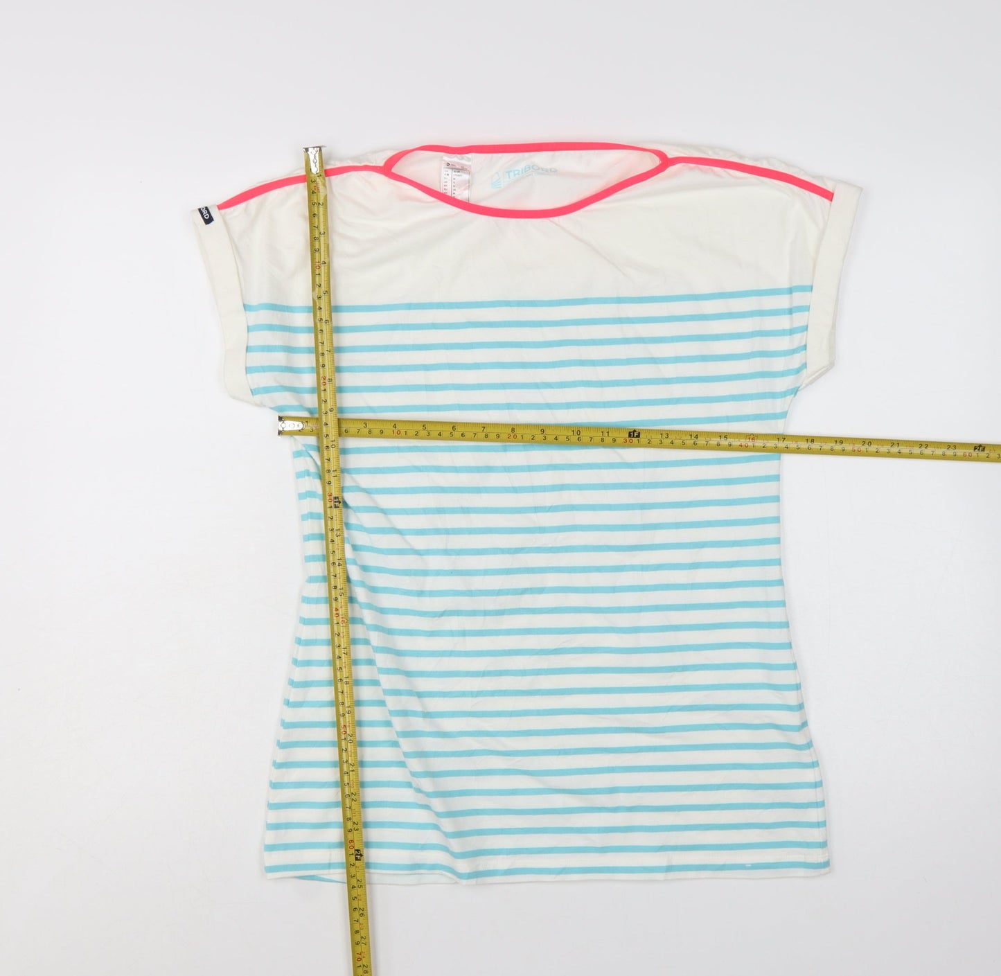 Tribord Womens Multicoloured M Nautical Stripe Boat Neck T-Shirt