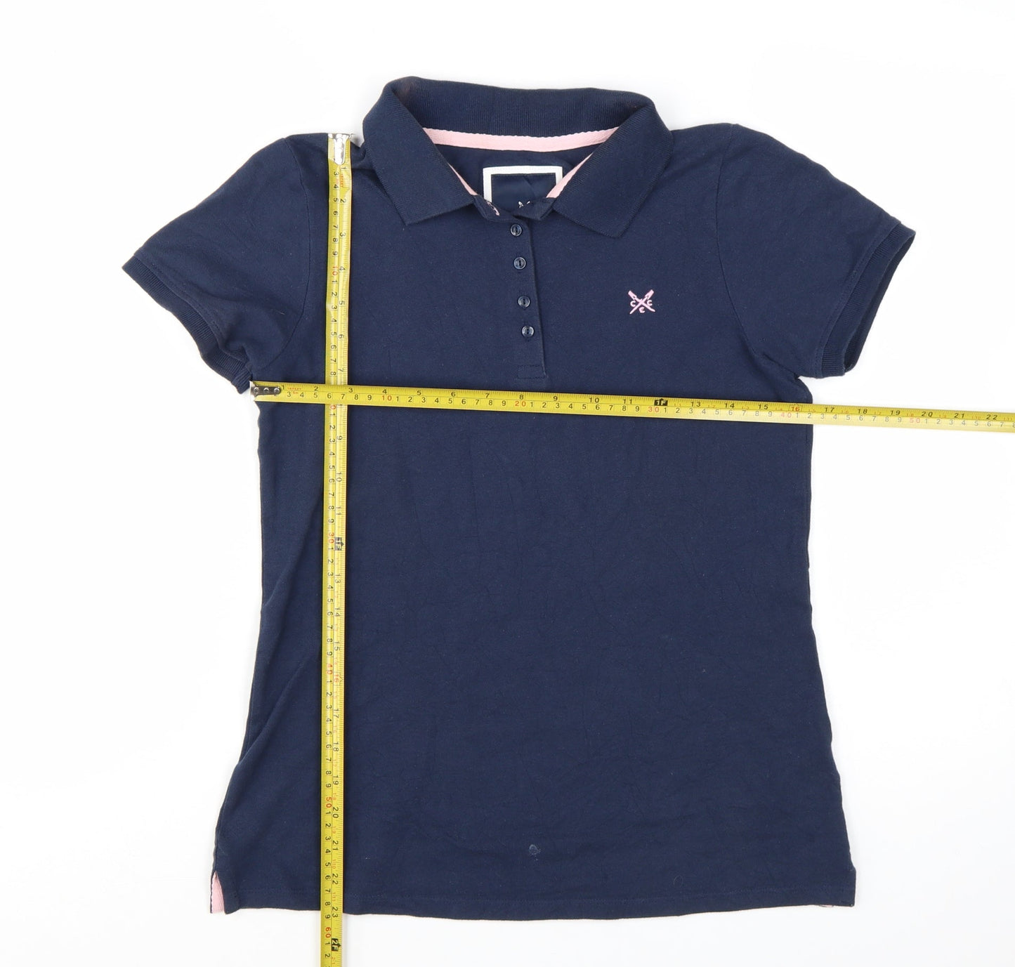 Crew Clothing Women’s Blue Polo Shirt Size 10 Cotton Classic Fit