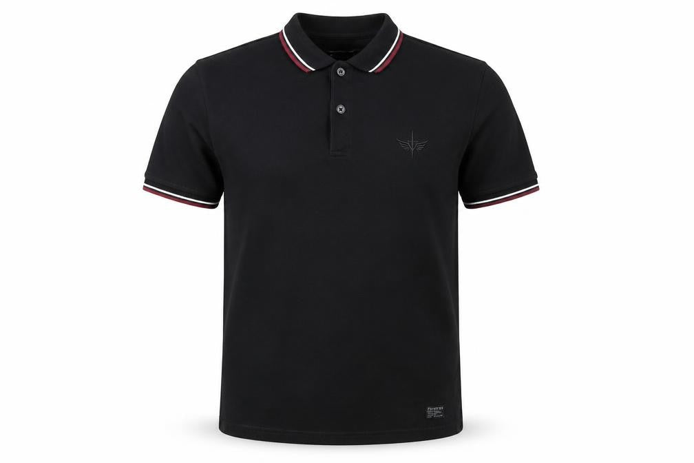 Firetrap Men Black Regular Fit Cotton Blend Polo Shirt M