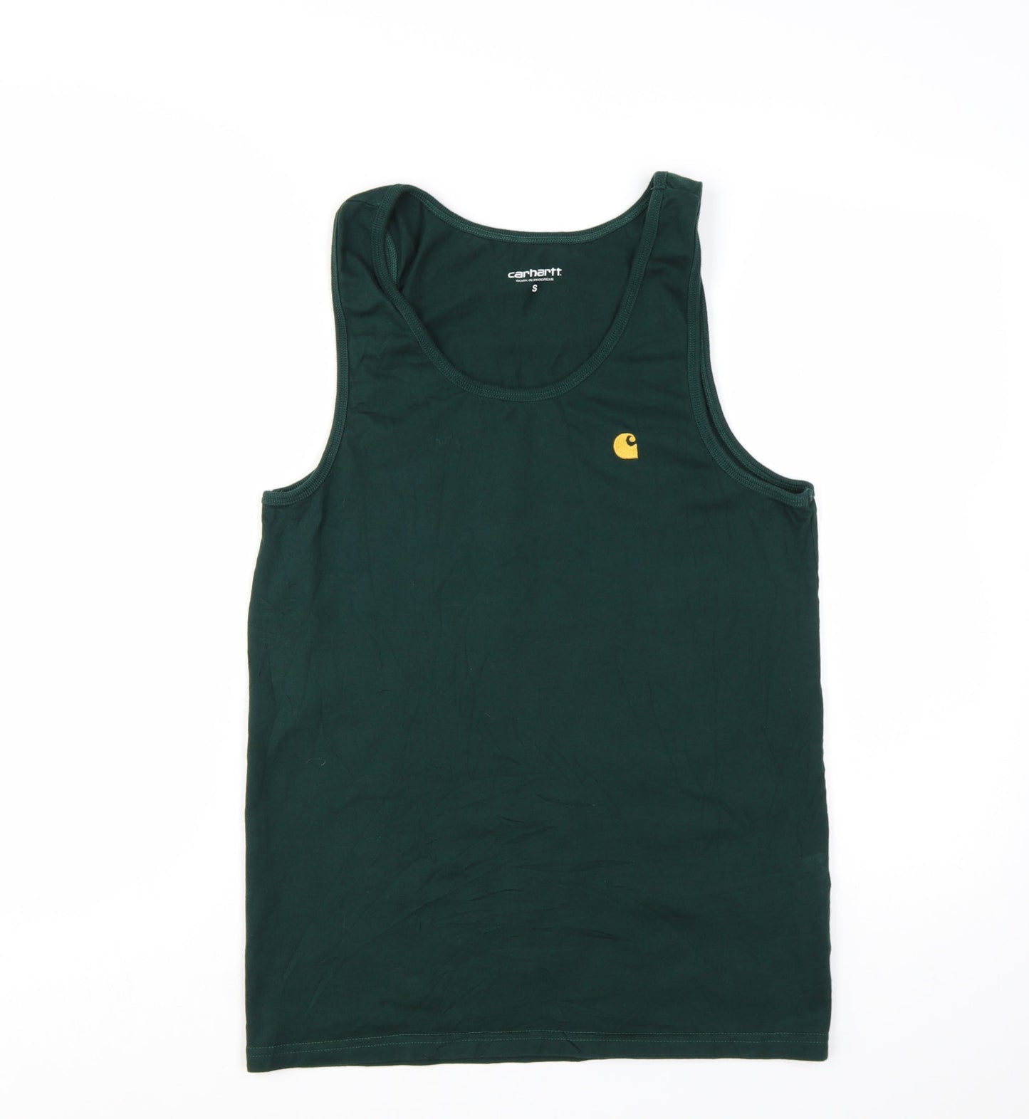 Carhartt WIP Men's Green Sleeveless Cotton Tank Top Size S