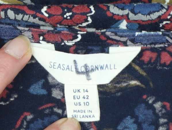 Seasalt Cornwall Women's Multicoloured Floral Tunic Top UK 14