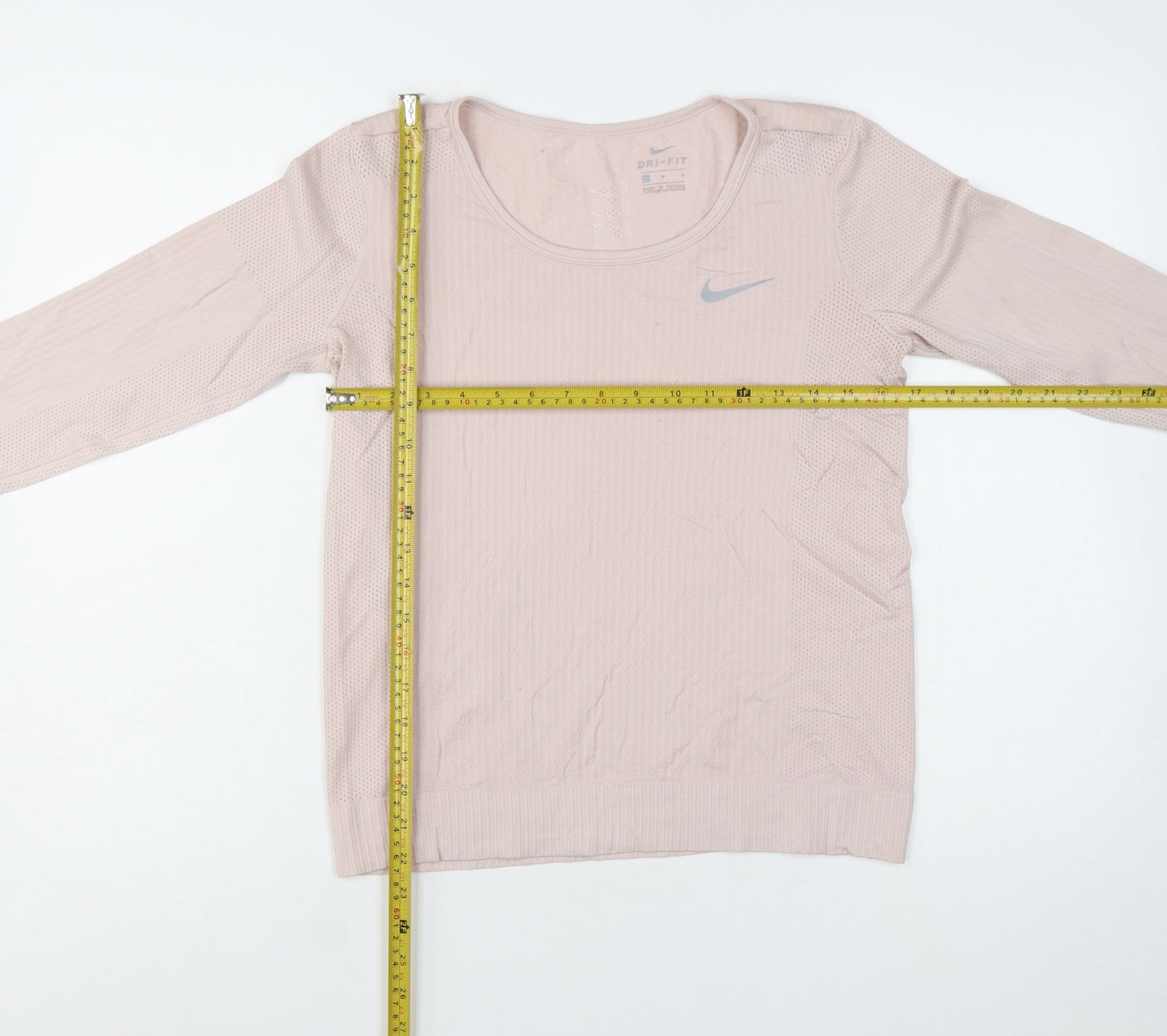 Nike Women's Beige Dri-FIT Long Sleeve Running Top Size M