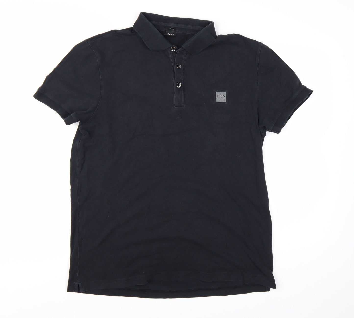 Hugo Boss Men’s Black Slim Fit Polo Shirt XXL Cotton Elastane