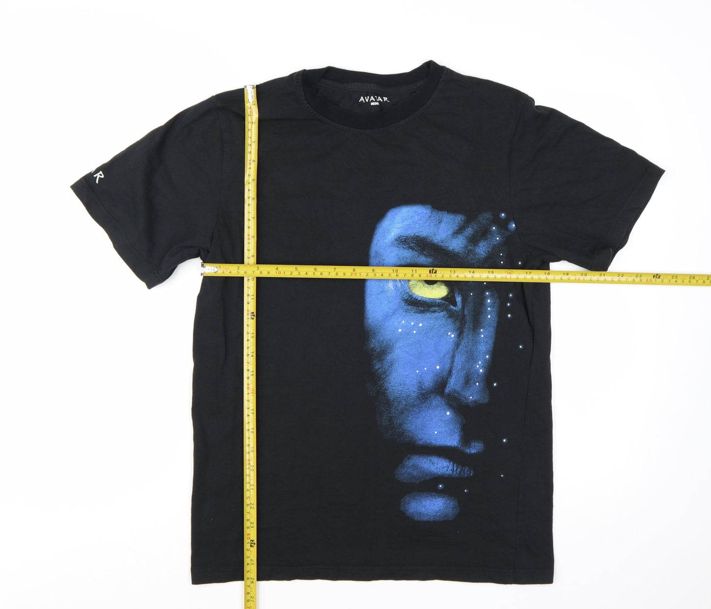 Avatar Black Graphic T-Shirt Men Medium Classic Fit Cotton Short Sleeve