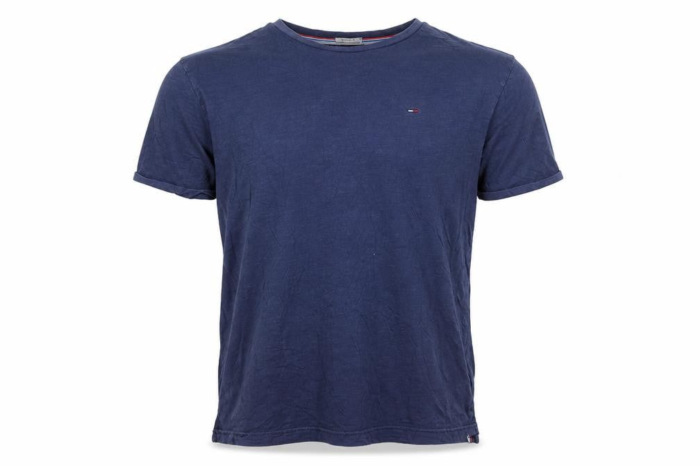 Tommy Jeans Men's Blue Regular Fit Cotton T-Shirt Size S