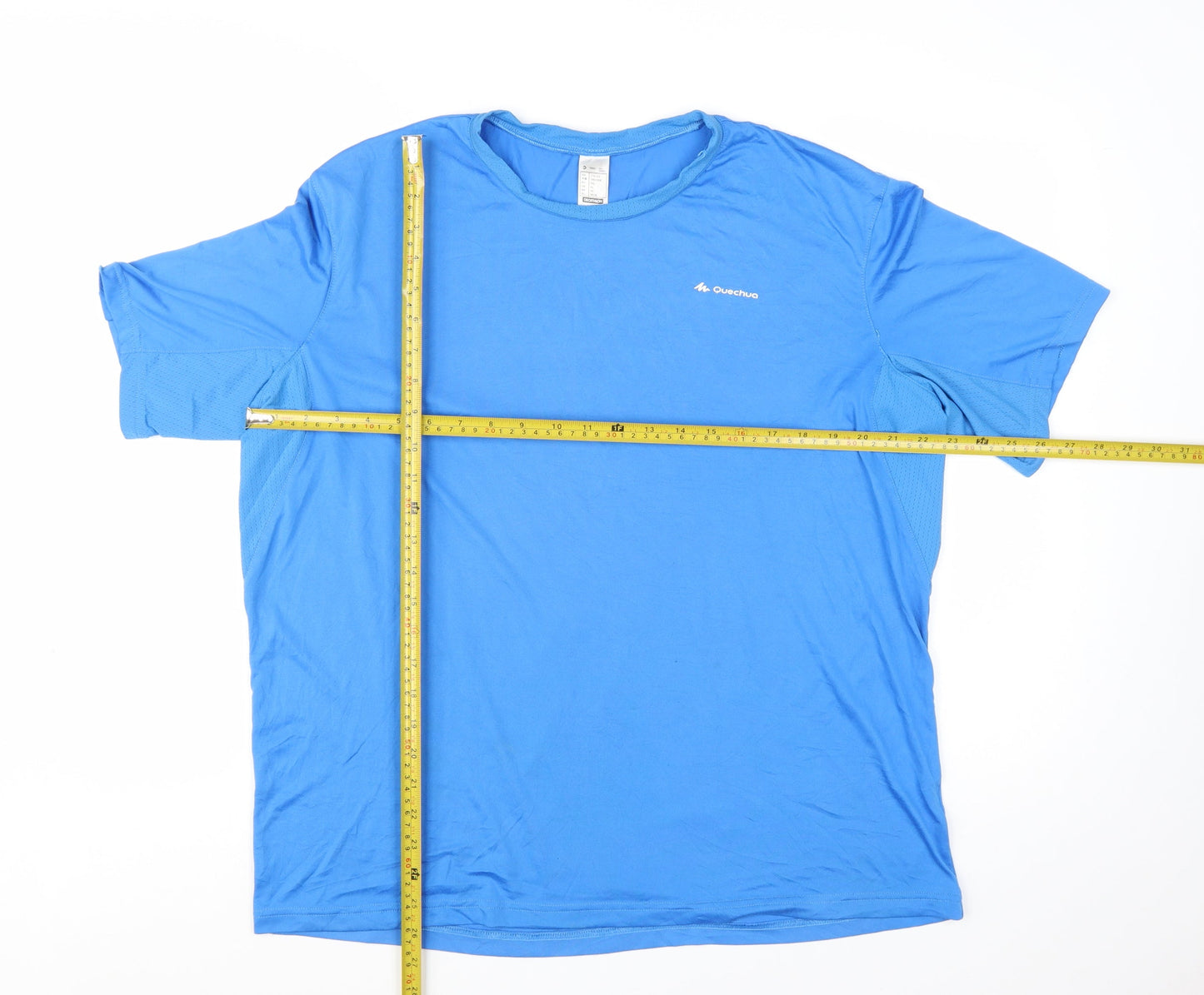 Quechua Men Blue 2XL Hiking Activewear T-Shirt Lightweight Quick Dry